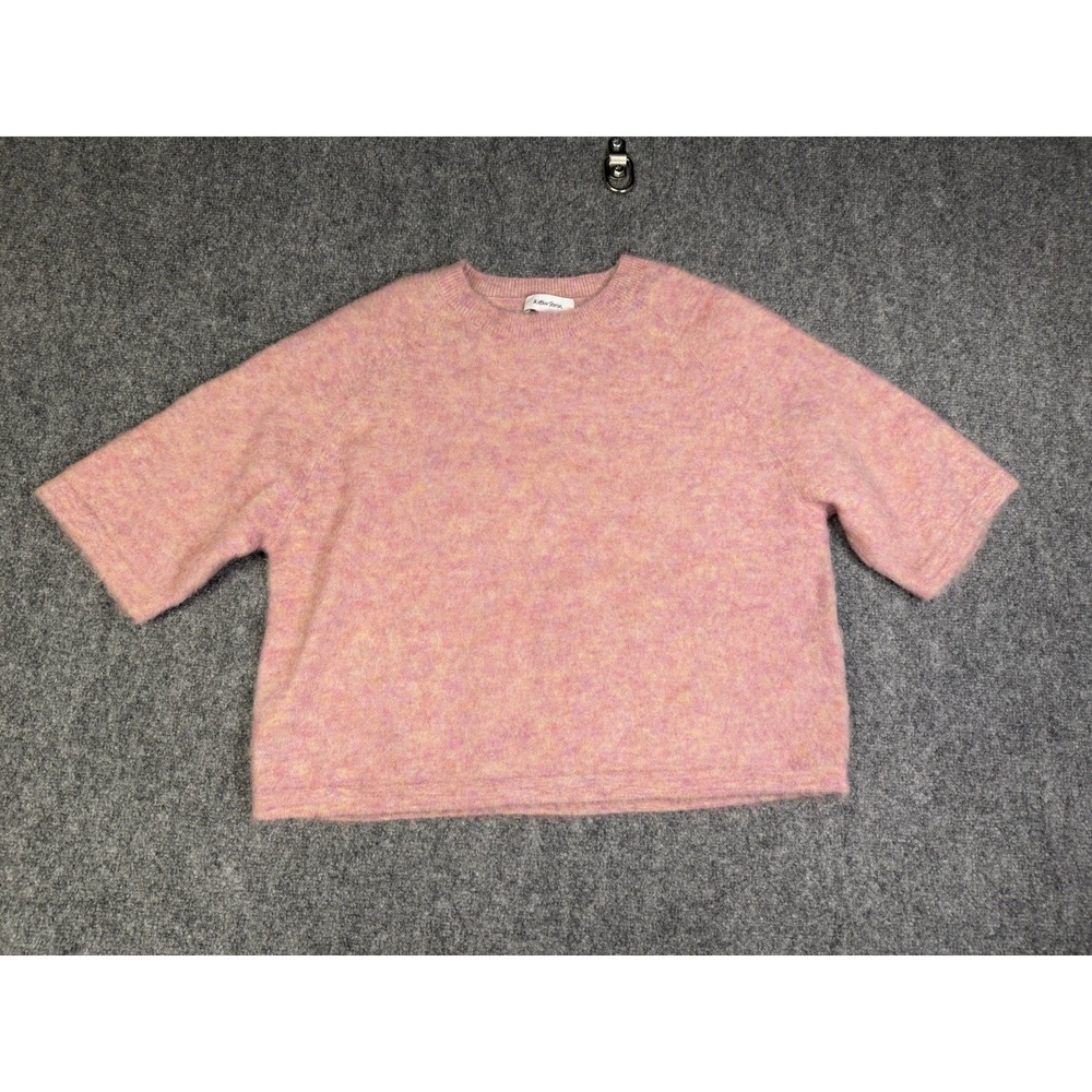 Women's & Other Stories Alpaca Wool Blend Short Sleeve Sweater Size Medium Pink